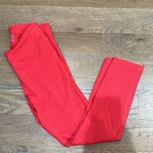 Outdoor Voices Red Warmup Leggings 3/4 RN147908 size S